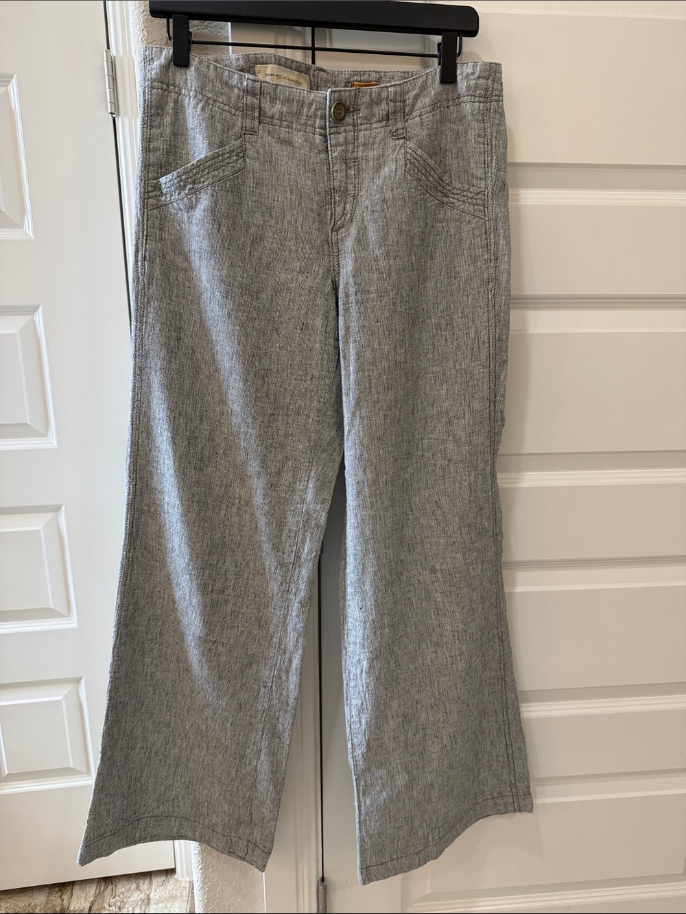 Pilcro and the Letterpress Anthropologie Wide Leg Linen Cotton Blend Pants